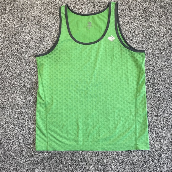 Rabbit Running Tank Top Mens M Green Shirt Muscle Tee Gym Workout Athletic Run - Picture 1 of 10